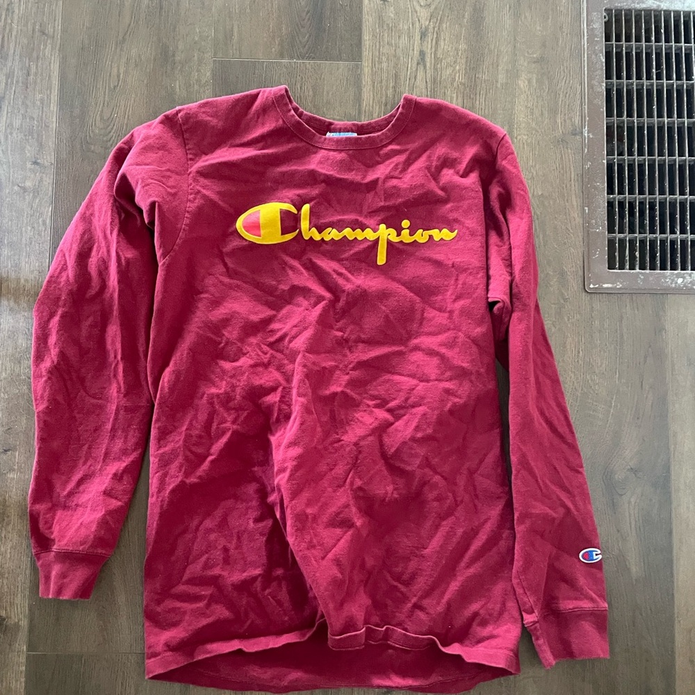 Vintage long sleeve champion cotton crew neck